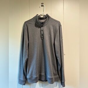 Travis Mathew Grey 1/4 Button Pullover